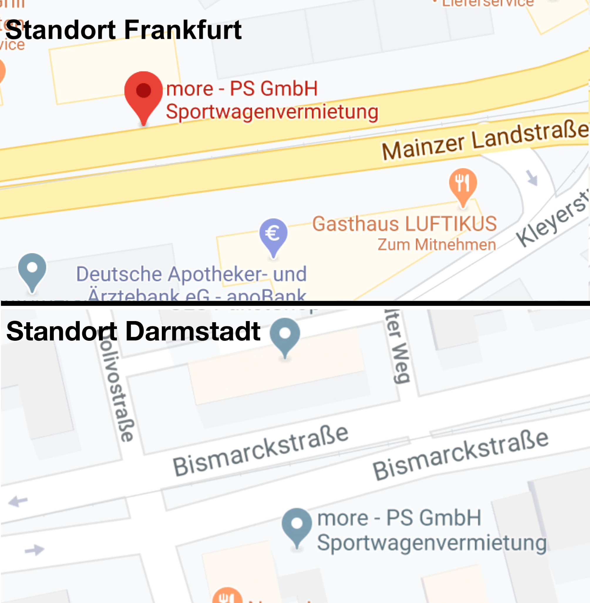 Sportwagenvermietung-Darmstadt Abholstation